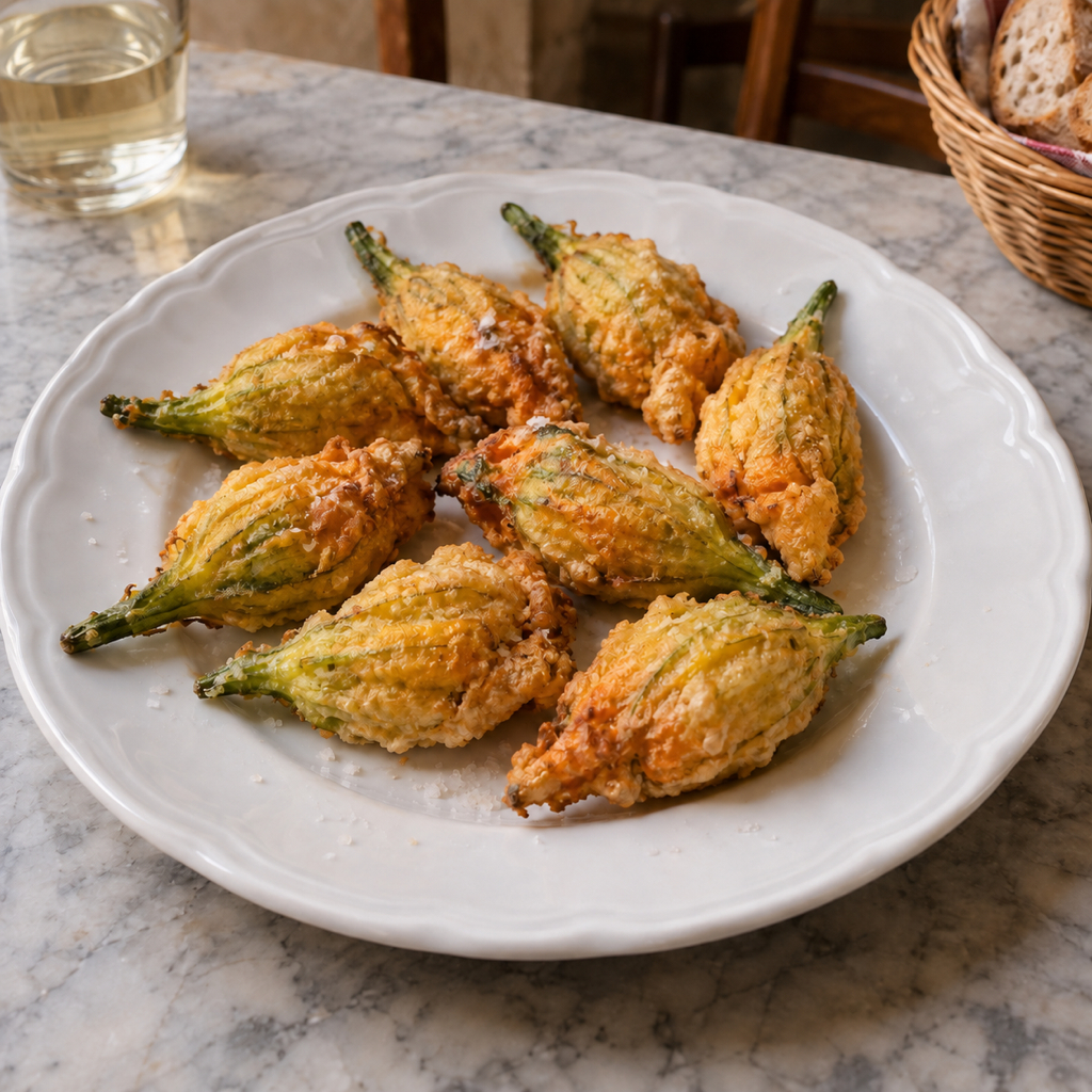 Fiori di zucca fritti