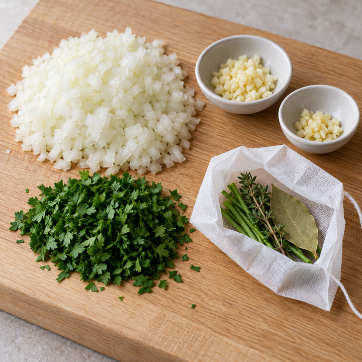 香味野菜を切る