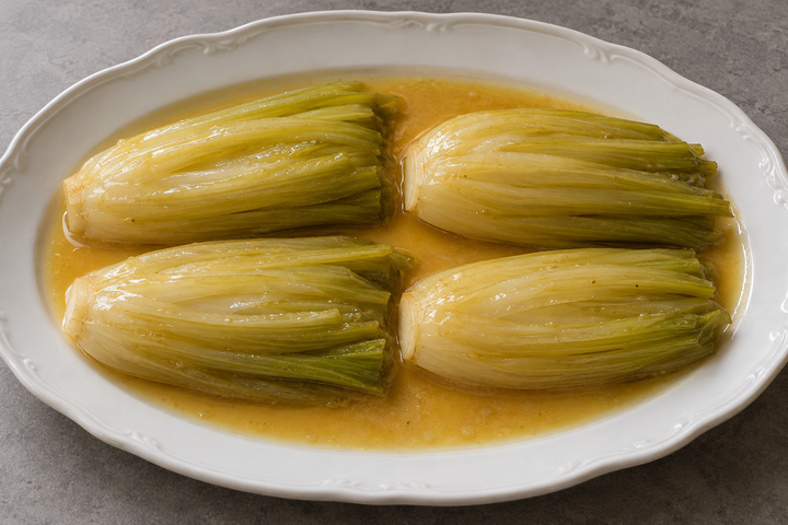 Strain and reduce the juices; finish with butter and lemon