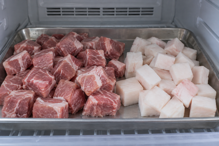 Cube the pork and back fat and chill in the freezer