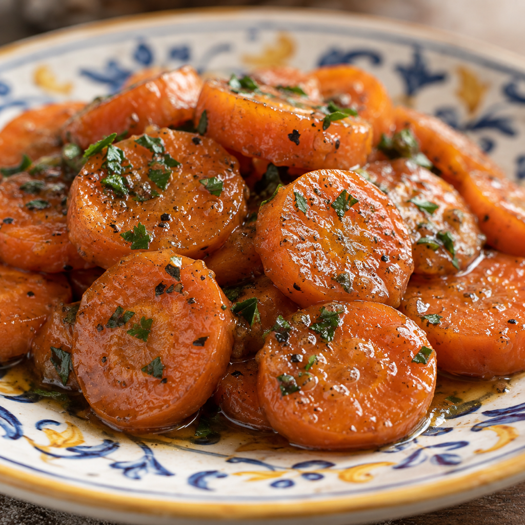 Carote al Marsala（にんじんのマルサラ蒸し煮）
