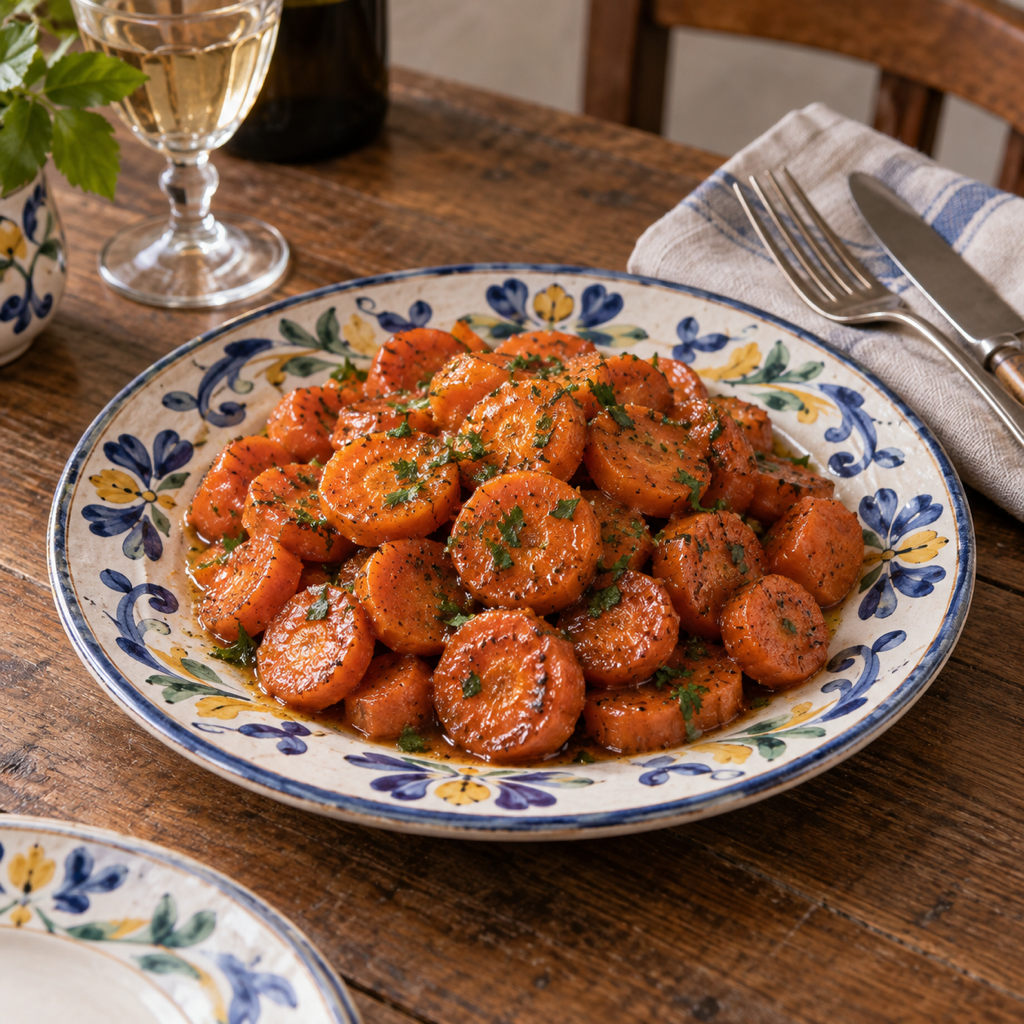 Carote al Marsala（にんじんのマルサラ蒸し煮）