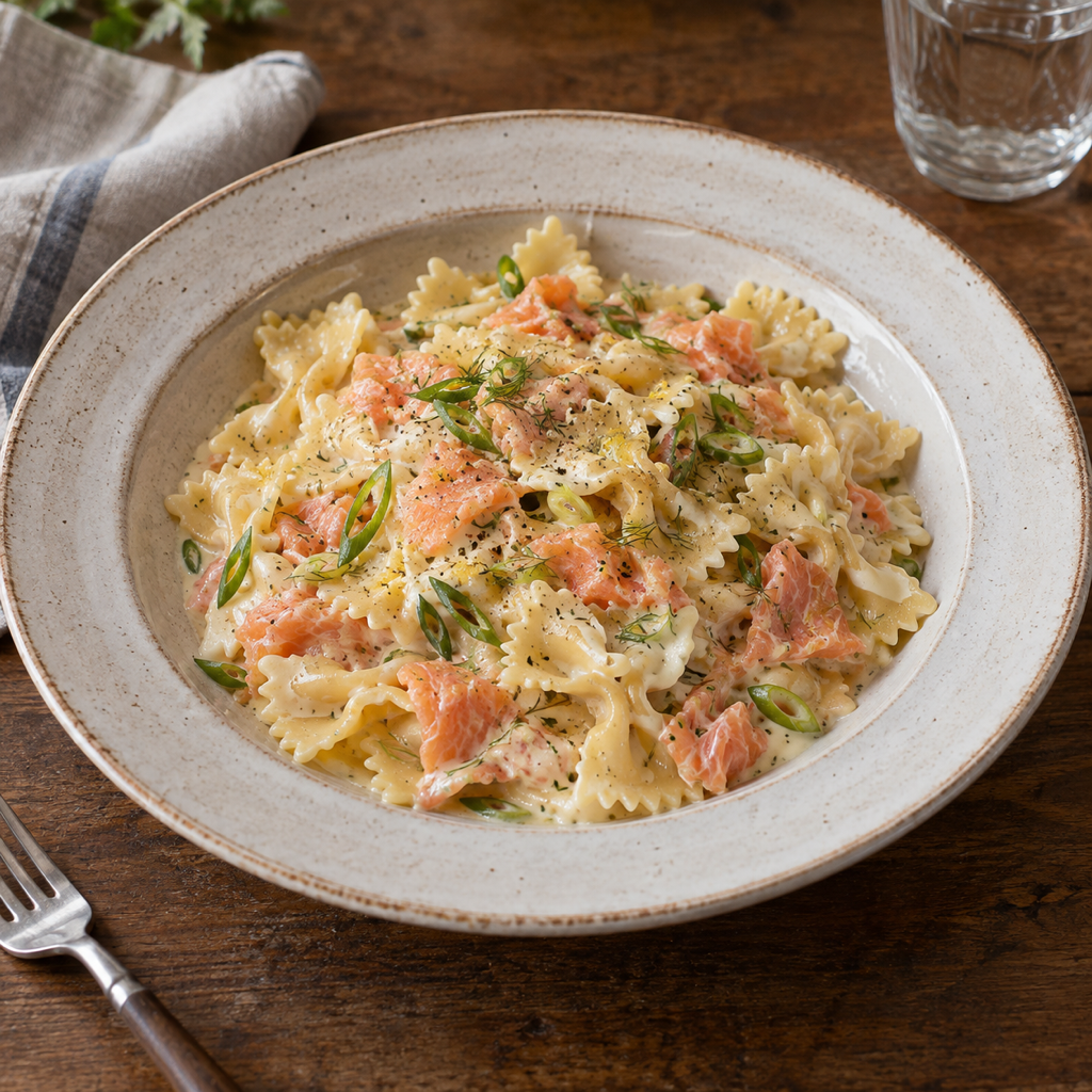 Farfalle con Salmone e Panna