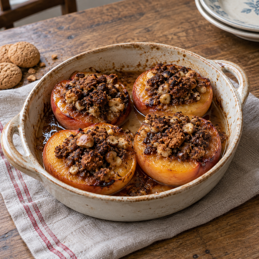 Pesche ripiene al forno con amaretti