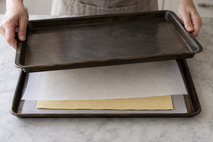 Bake under a baking sheet for 20 minutes, then uncovered for 10 minutes, for all 3 sheets