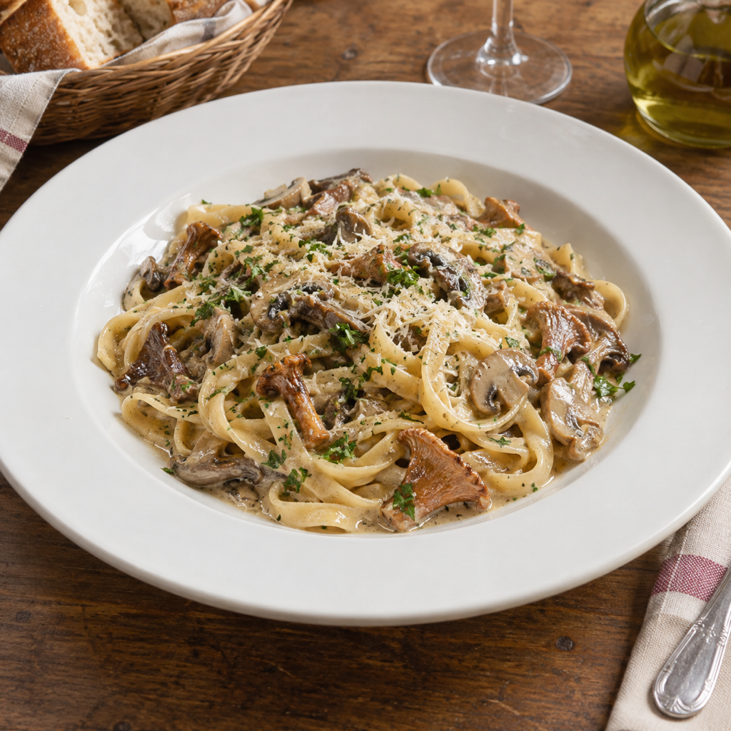 Fettuccine ai funghi misti