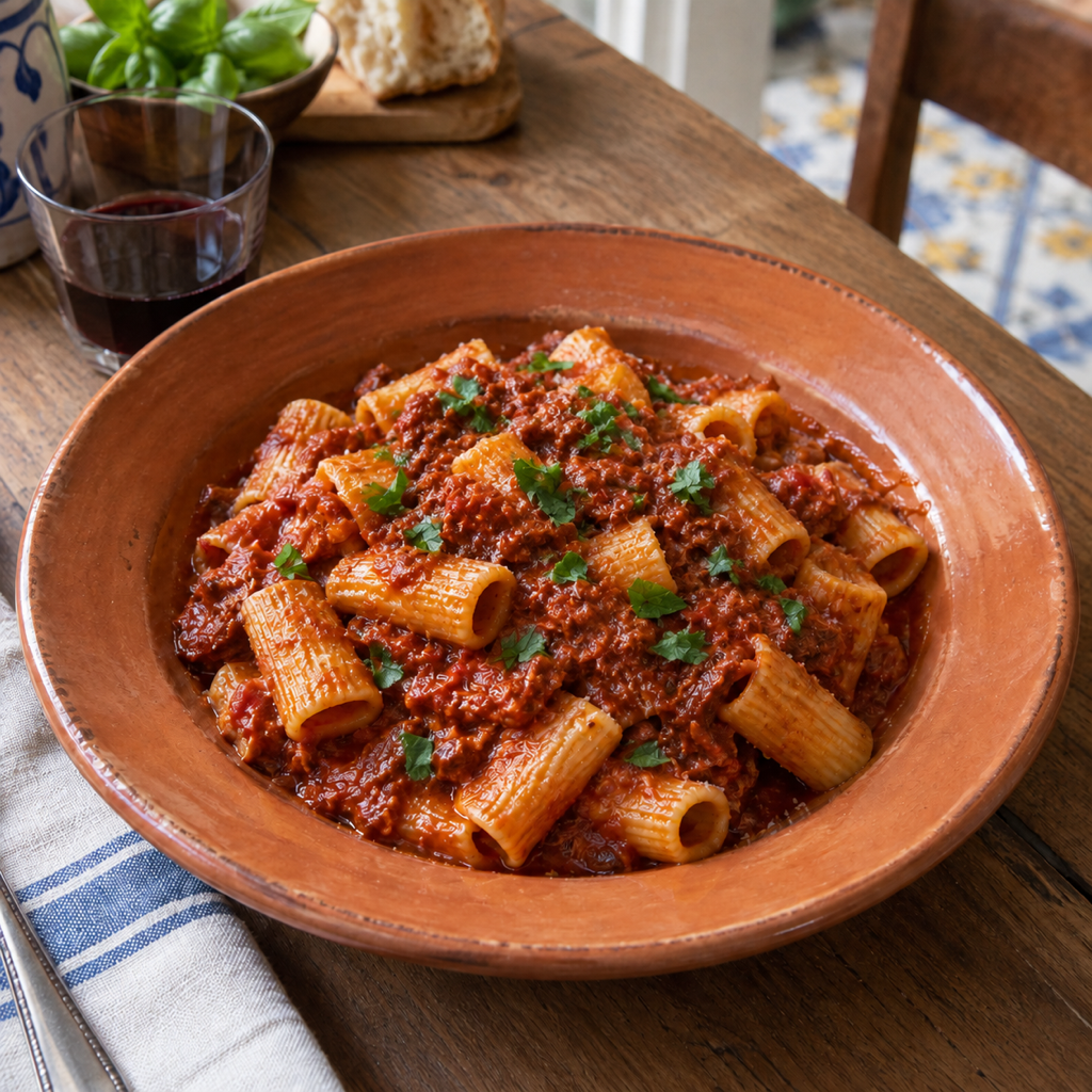 Rigatoni al ragù napoletano