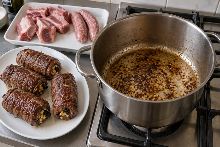 ブラチョーレに焼き色をつける