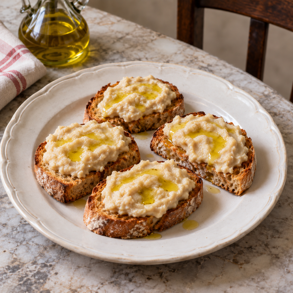 Crostini con crema di cannellini