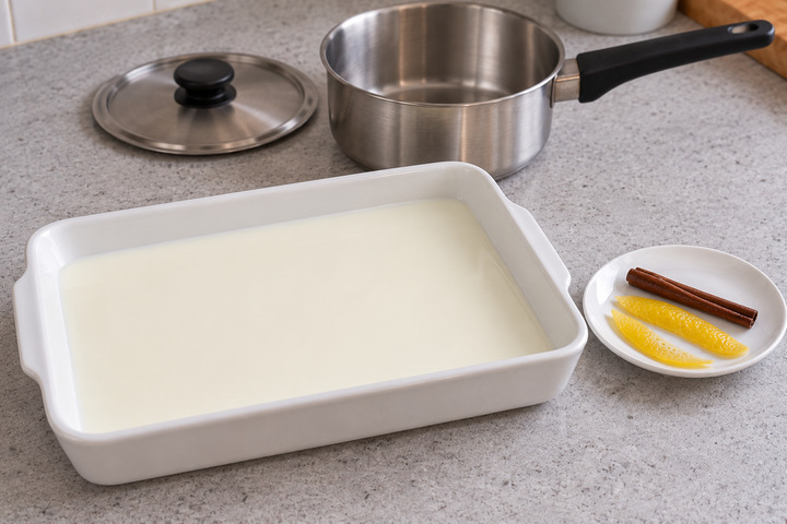 牛乳をぬるくなるまで冷ます
