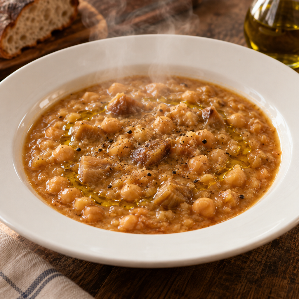 Minestra di ceci e castagne