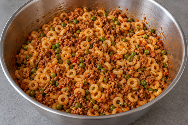 パスタをラグーと和える