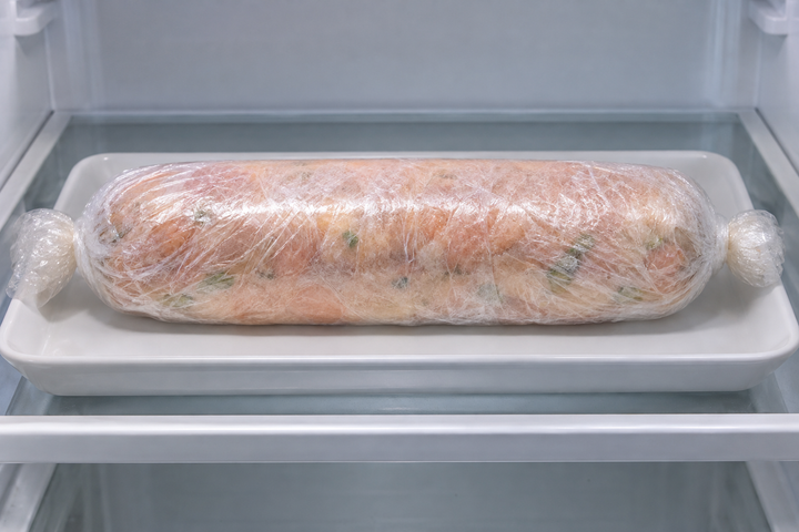 Chill the poached parcel in ice water and the refrigerator
