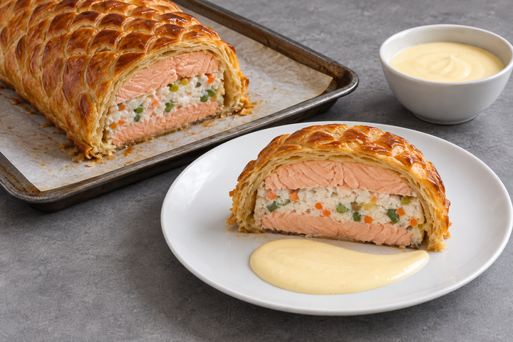 Rest for 5 minutes, slice and serve with sauce