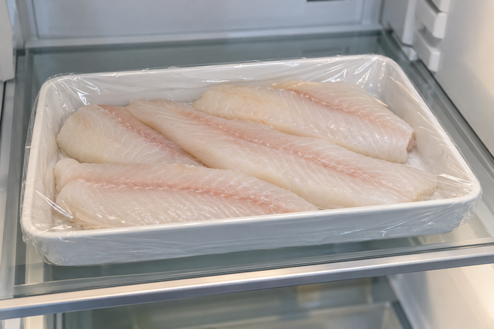 冷凍魚を冷蔵庫で解凍する
