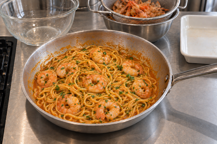 パスタを絡める