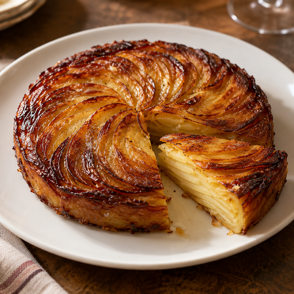 Layered Potato Cake with Butter