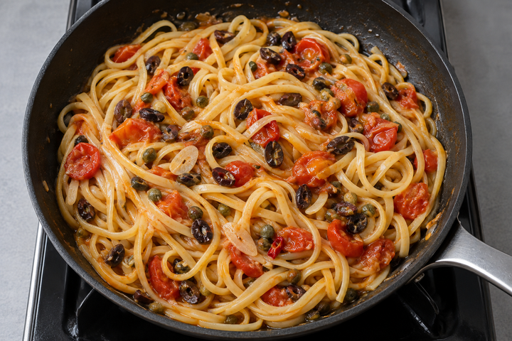 パスタを絡める