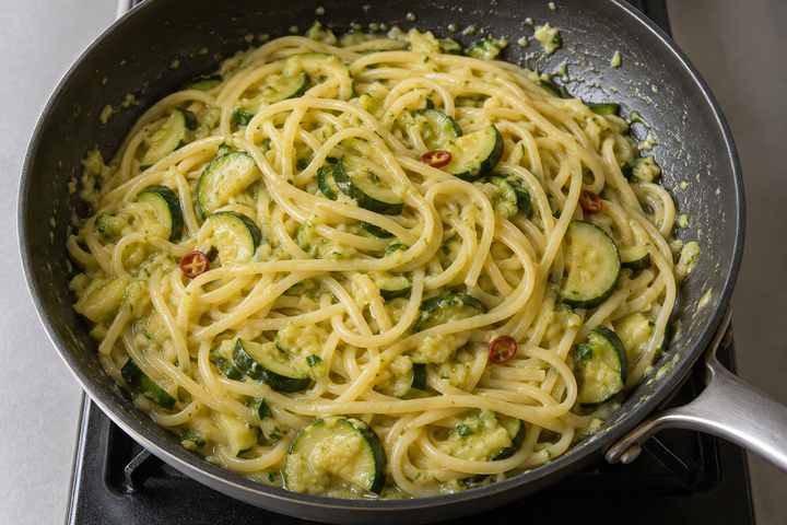 パスタを絡める