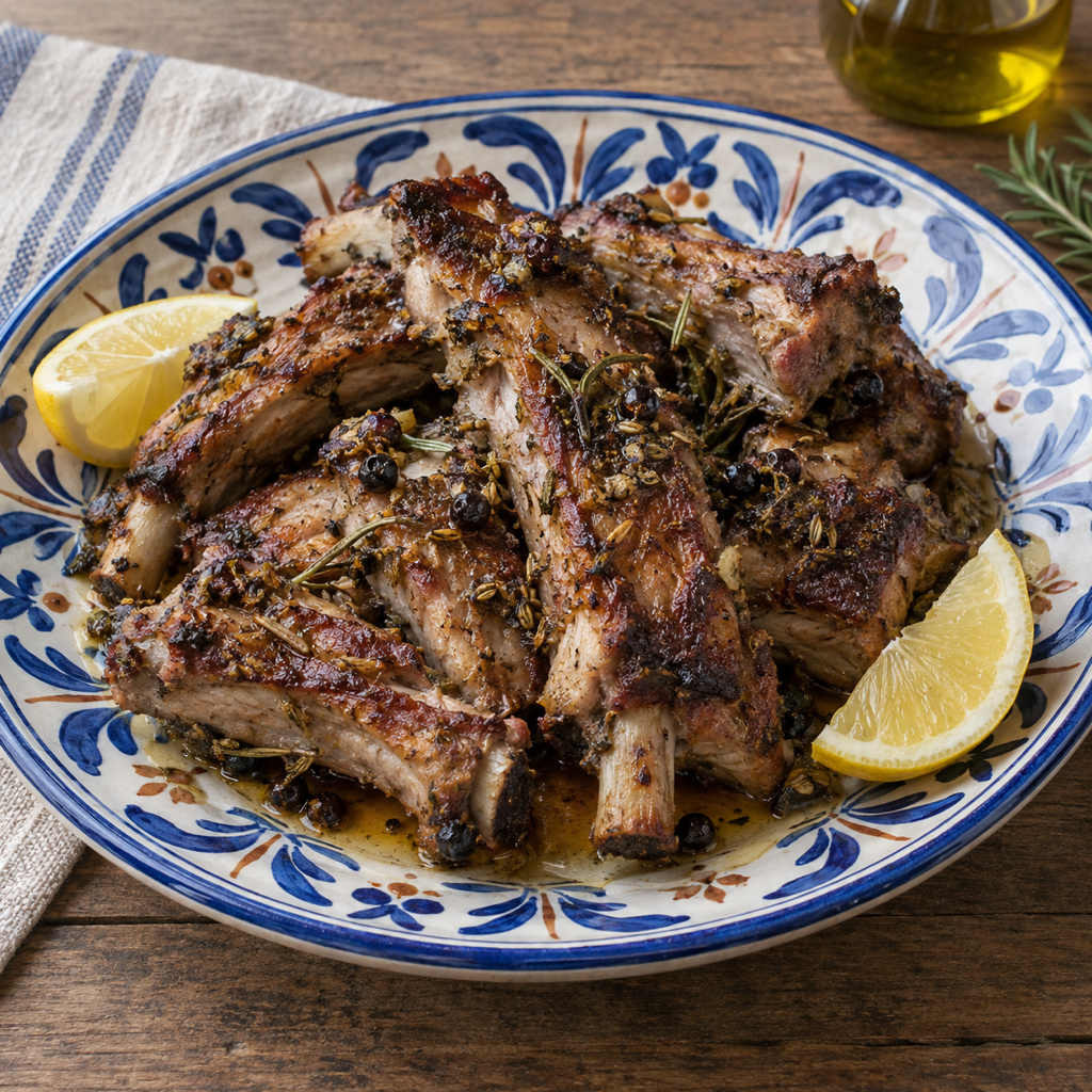 Costine di maiale al forno alla sarda