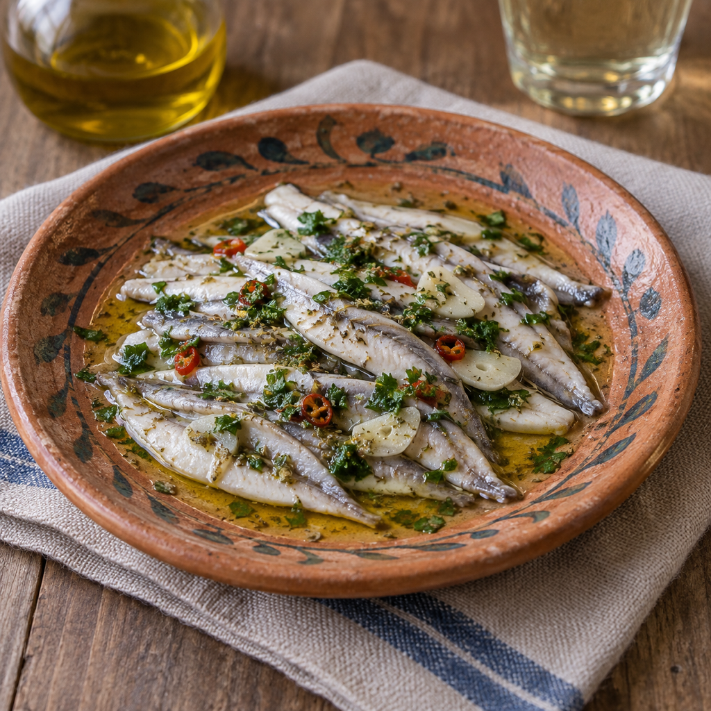 Alici marinate alla cetarese