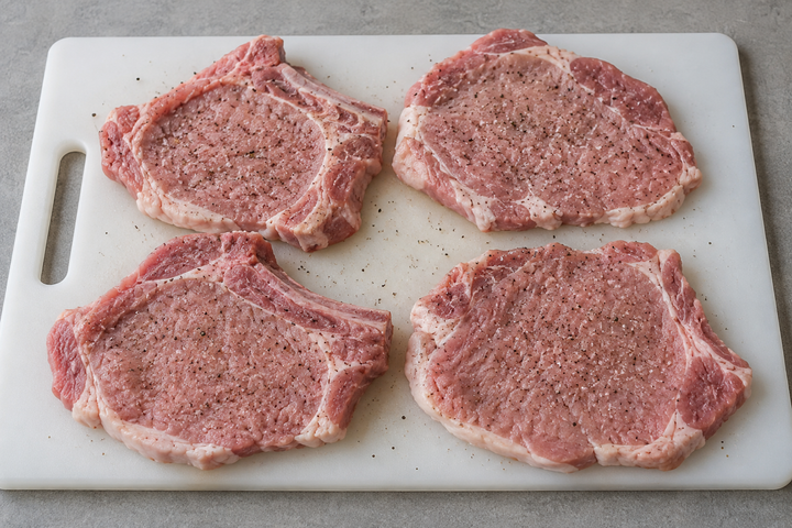肉を叩いて衣の準備をする