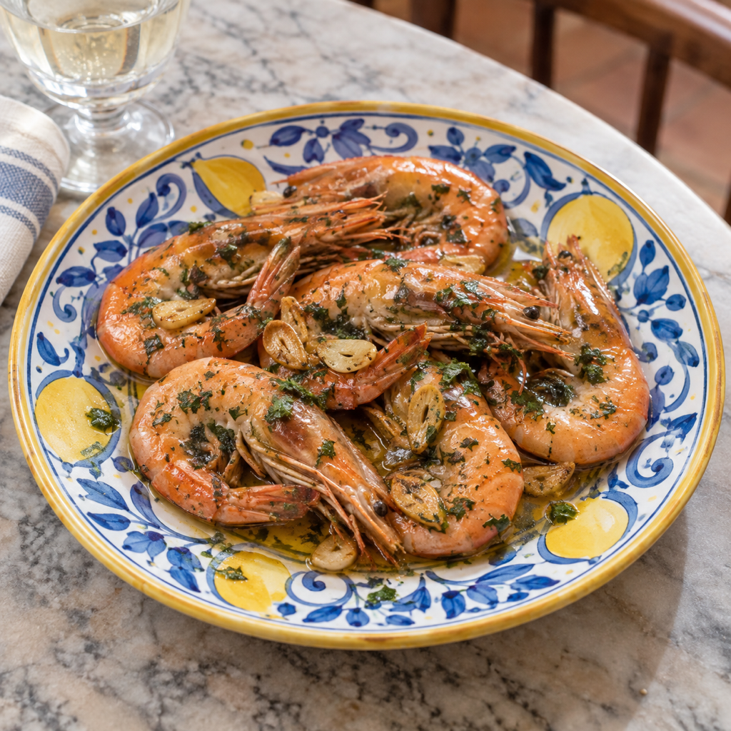 Gamberi all'Aglio e Olio