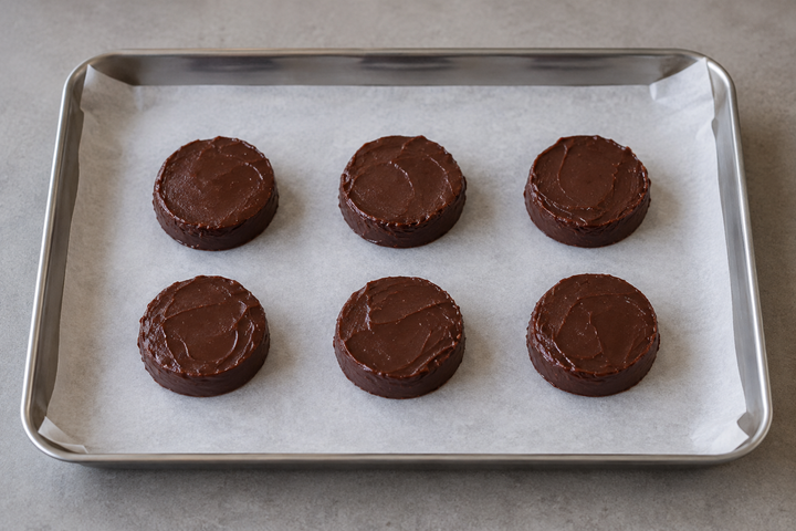 Make the ganache and divide into 6 portions of 15g