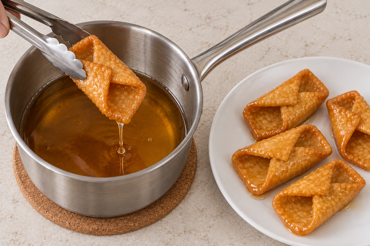 Coat with honey