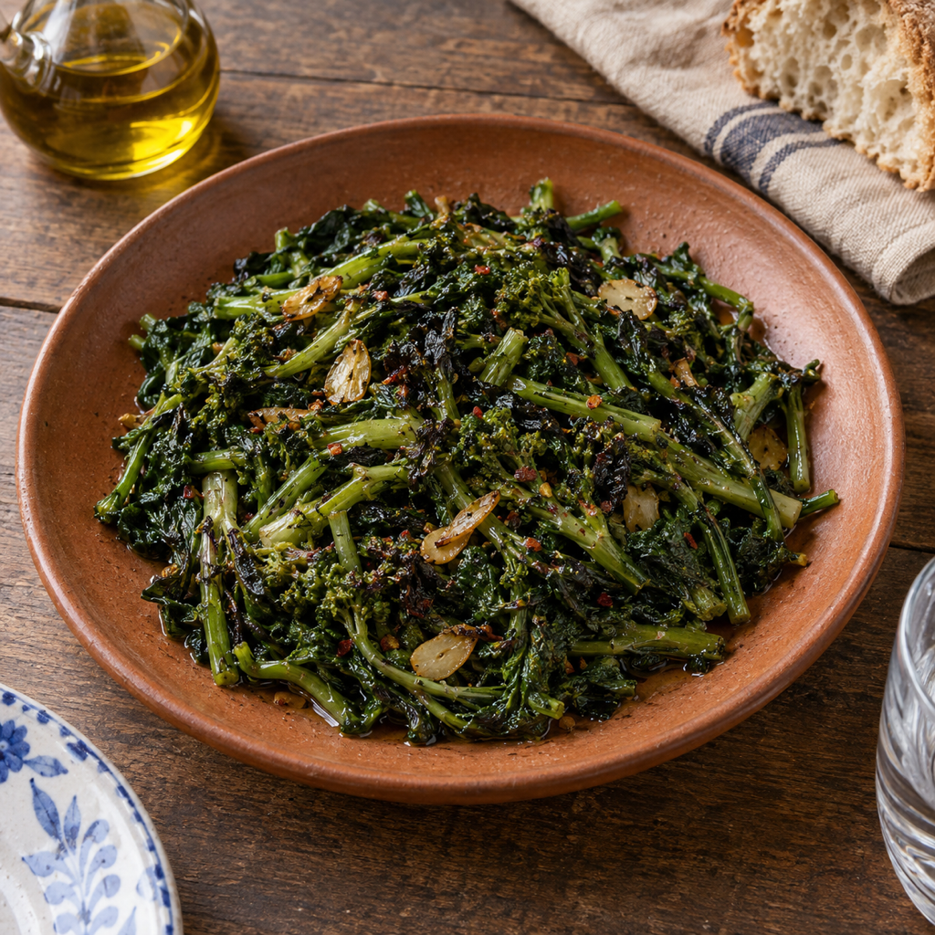 Broccoletti ripassati con colatura