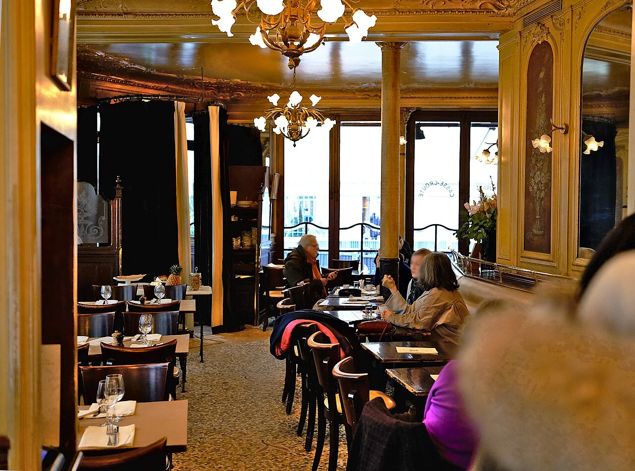 Diners inside Le Square Trousseau